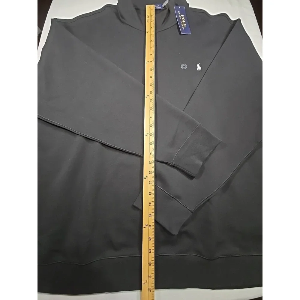 Polo Ralph Lauren Mens 4XLB Plus Black 1/4 Zip Pullover Long Sleeve nwt Sweater